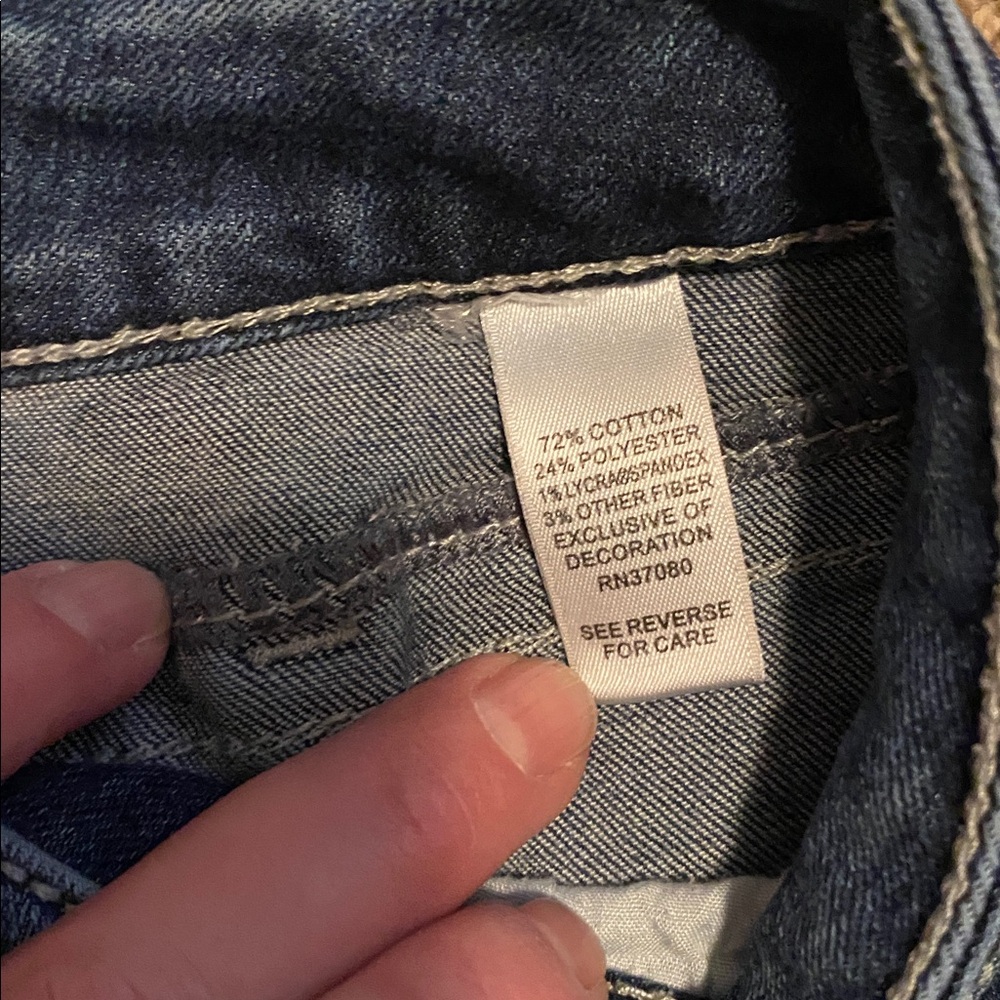 Cato 1946 Denim Embellished Cropped Jeans 28W - Picture 6 of 10